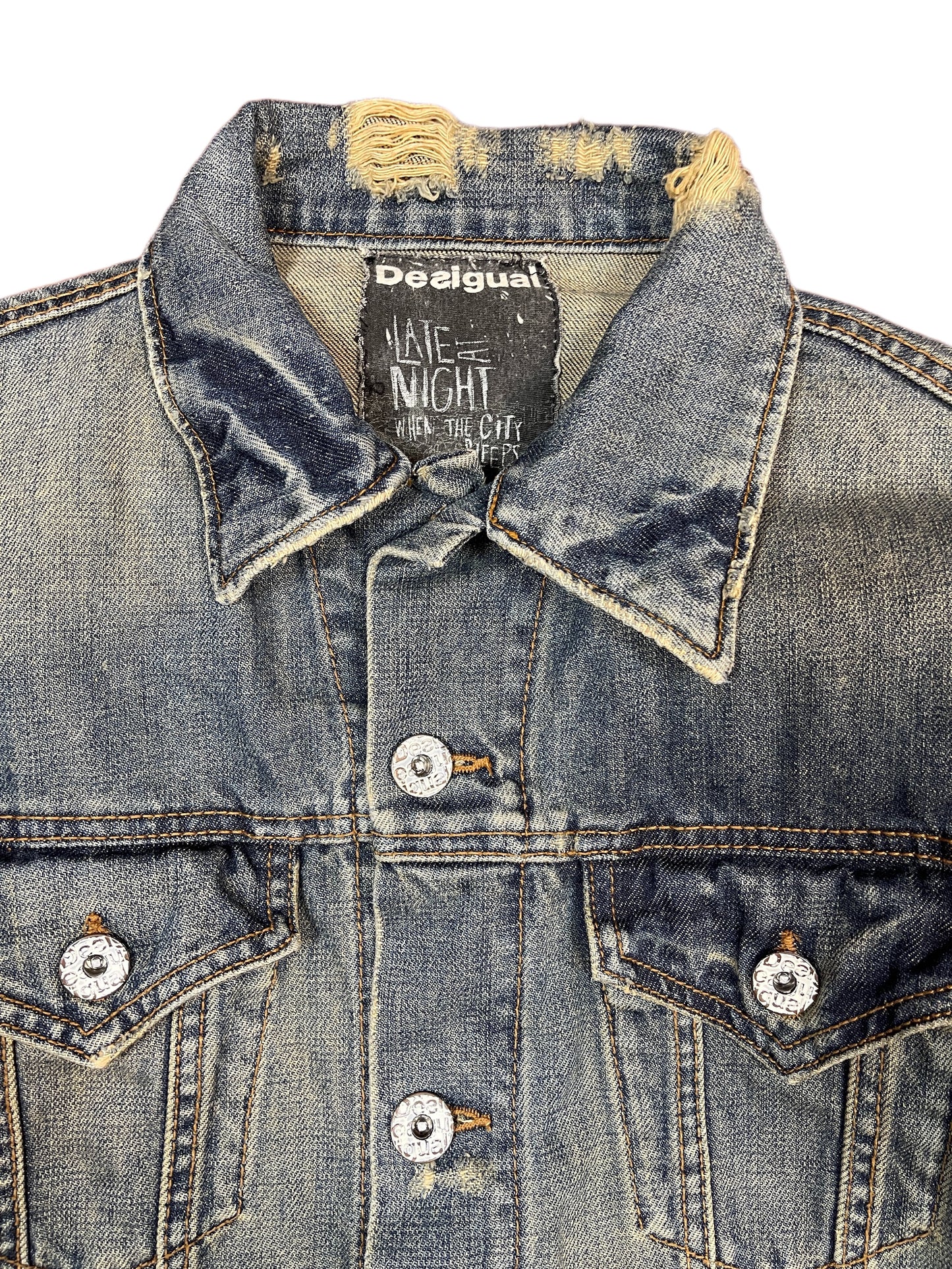 Y2k Desigual Denim Jacket Blue - M