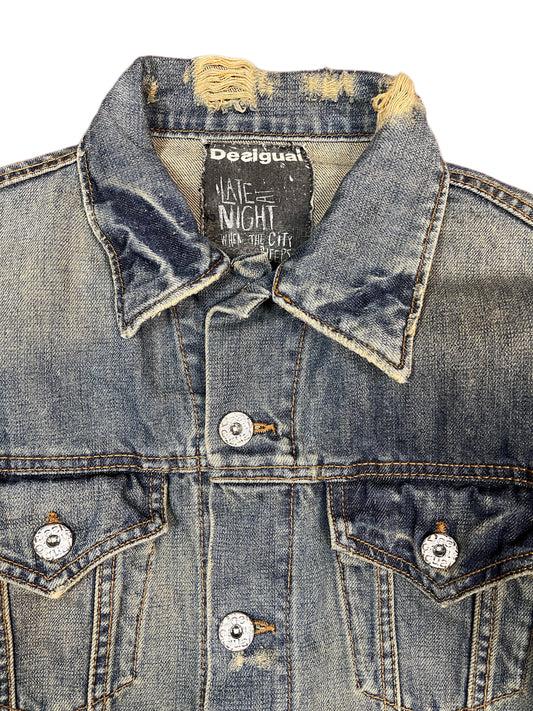 Y2k Desigual Denim Jacket Blue - M