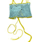 Knitted Sleeveless Top Blue Green XS