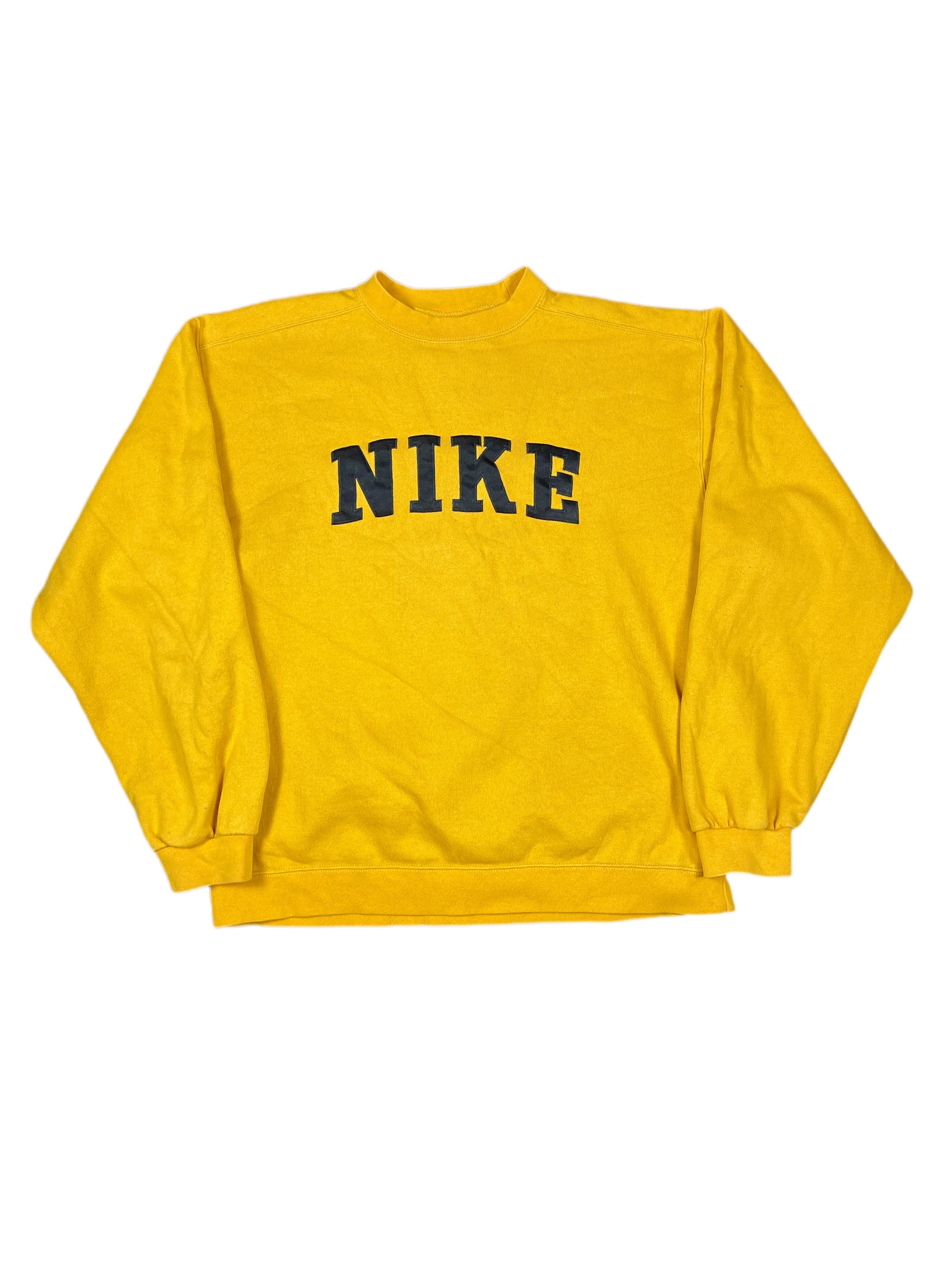Vintage Nike 1990s Sweatshirt Yellow - S