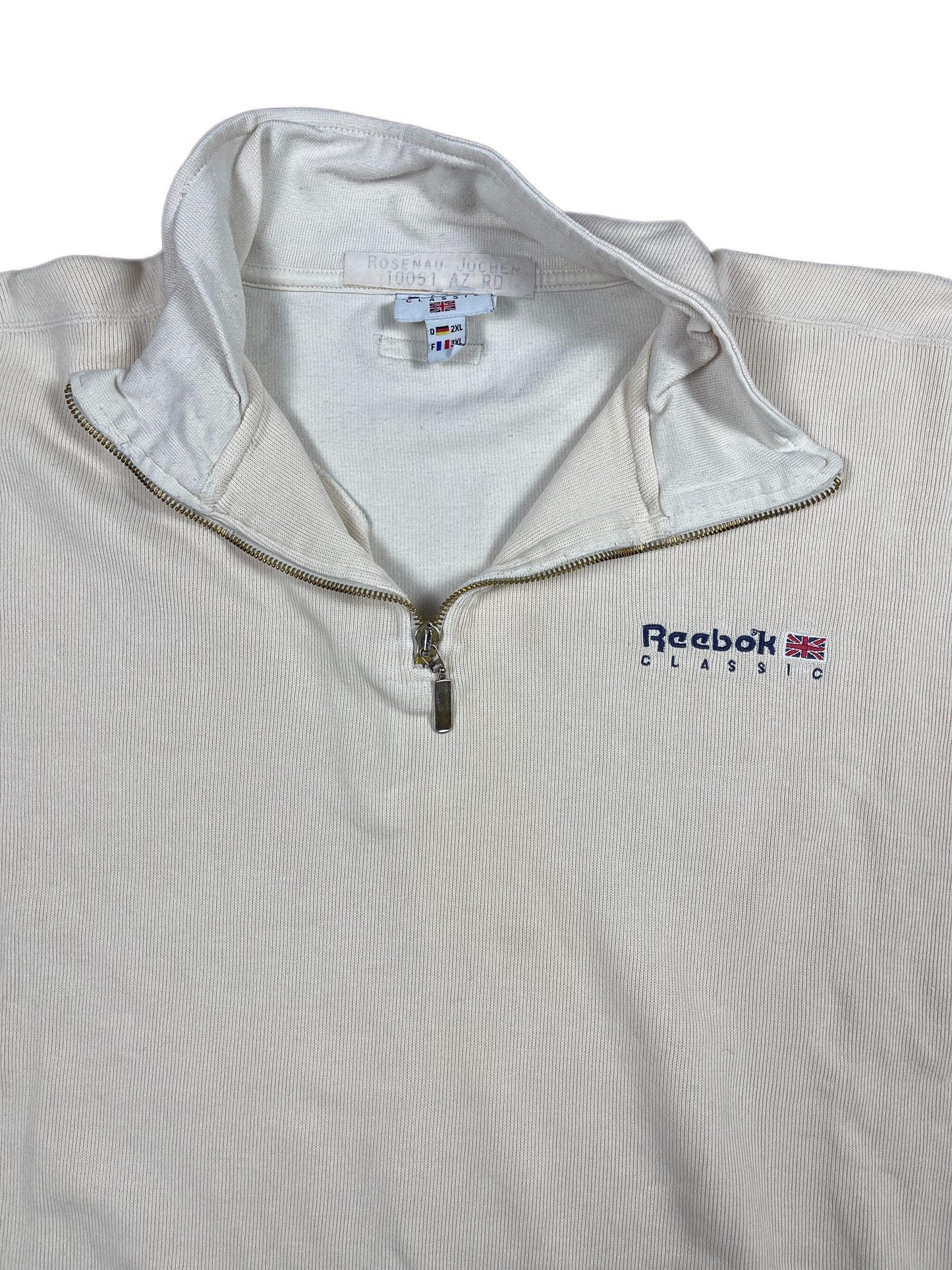 Reebok Classic Zip Sweatshirt Cream - XXL