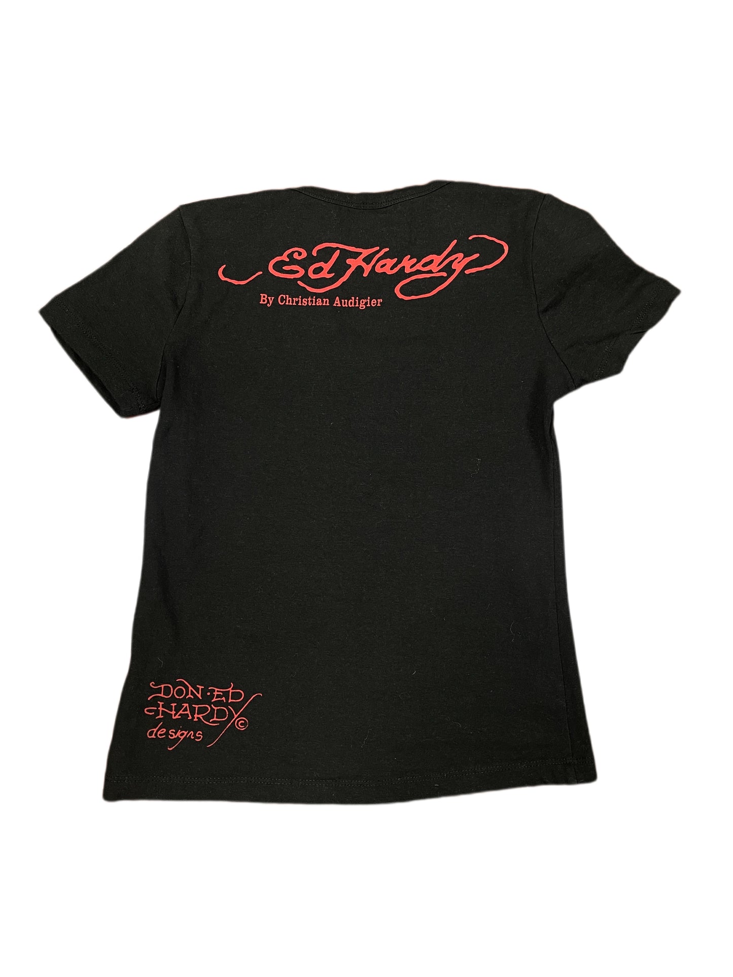 Y2k Ed Hardy SHort Sleeve Top Black - M