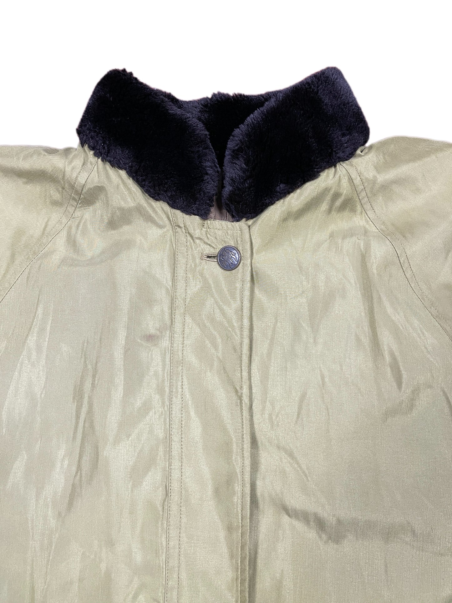 Vintage Burberry Parka Jacket Green - M