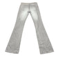 Zara Flared Low Waist Denim Panty Gray S