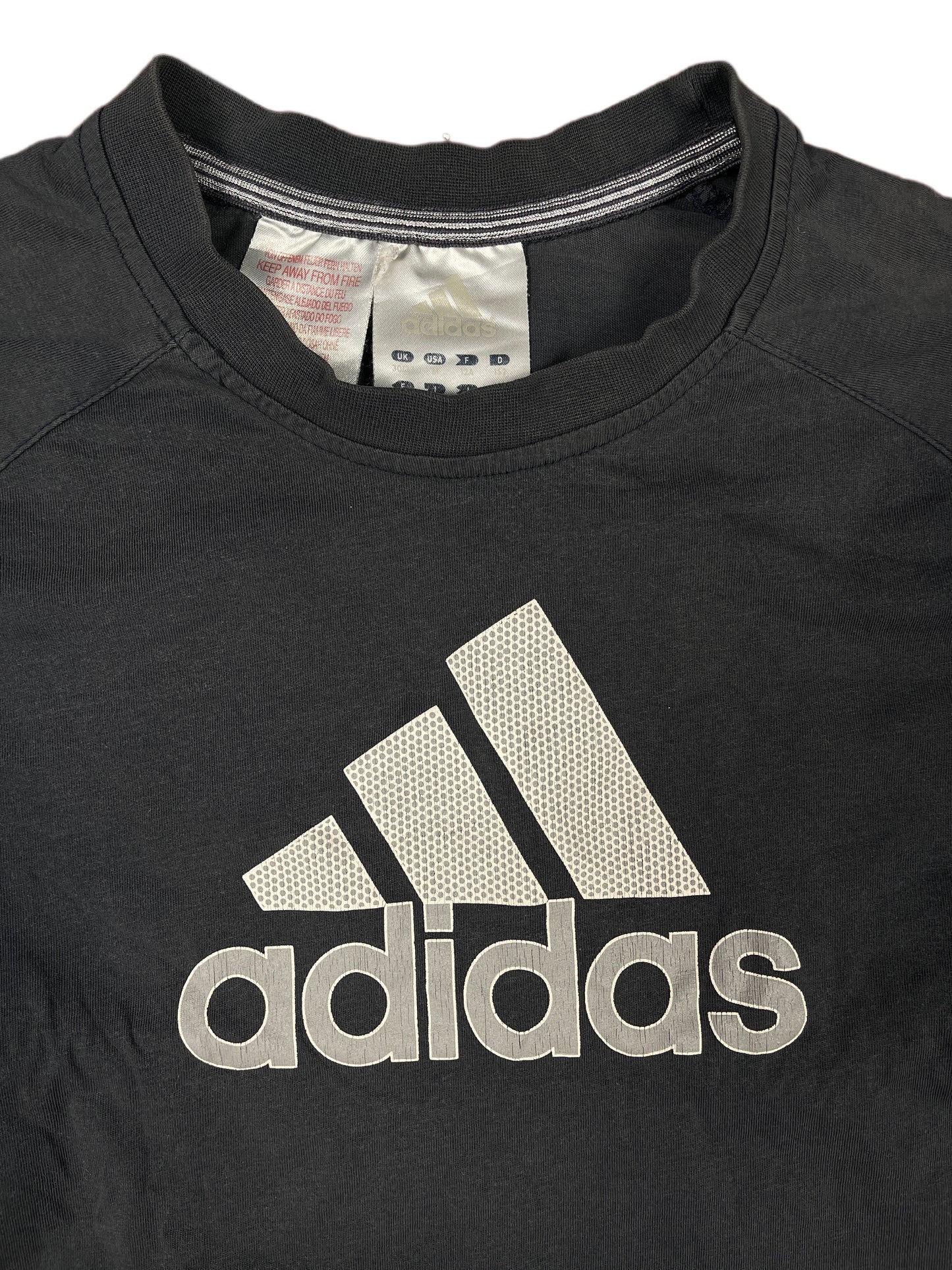 Y2k Adidas Short Sleeve Top Gray - XS/S