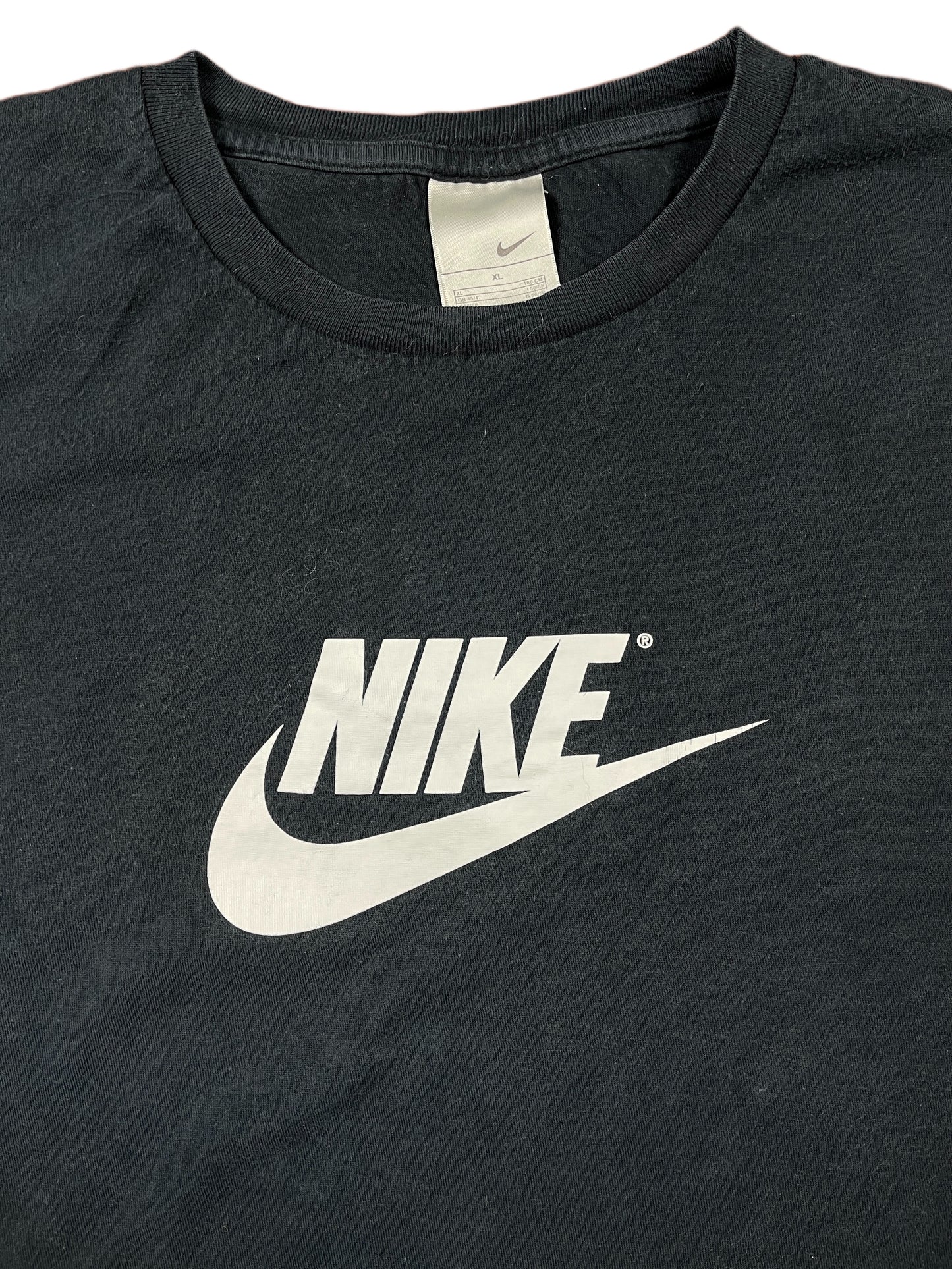 VIntage Nike 2000s T-Shirt Black Swoosh Spellout - XL