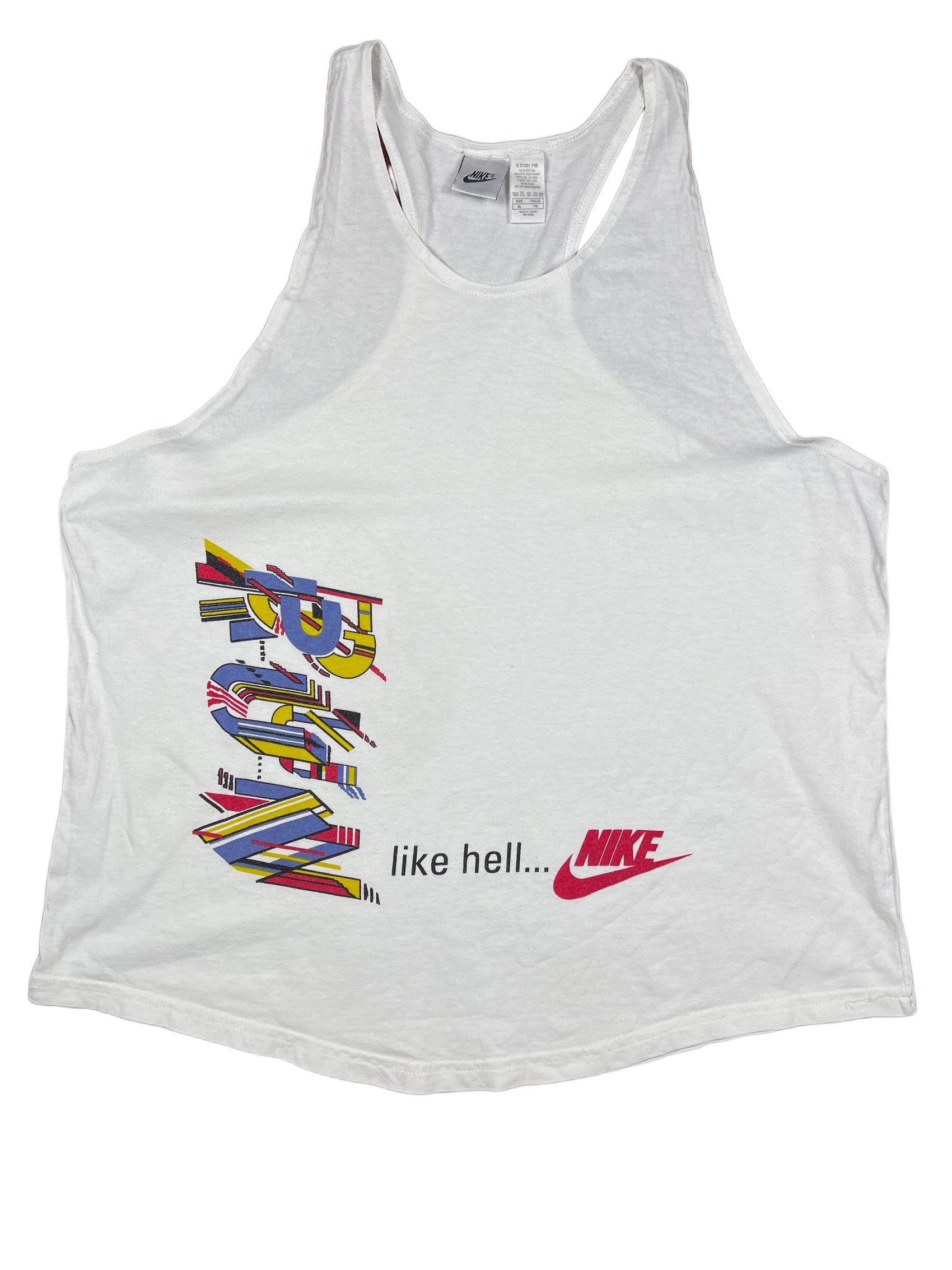 Vintage Nike Tank Top Running White - XL