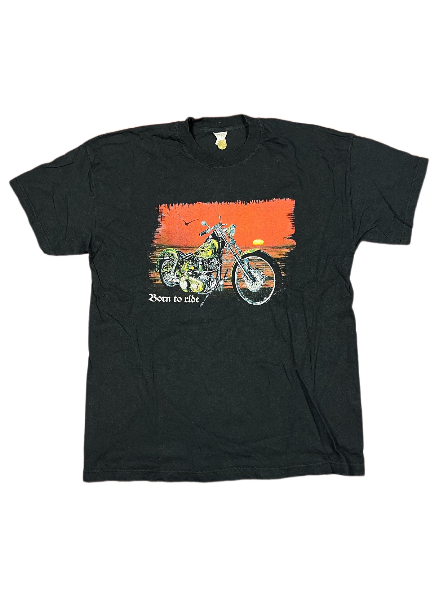 Vintage Screen Stars 1990s Chopper T-Shirt Black - XL