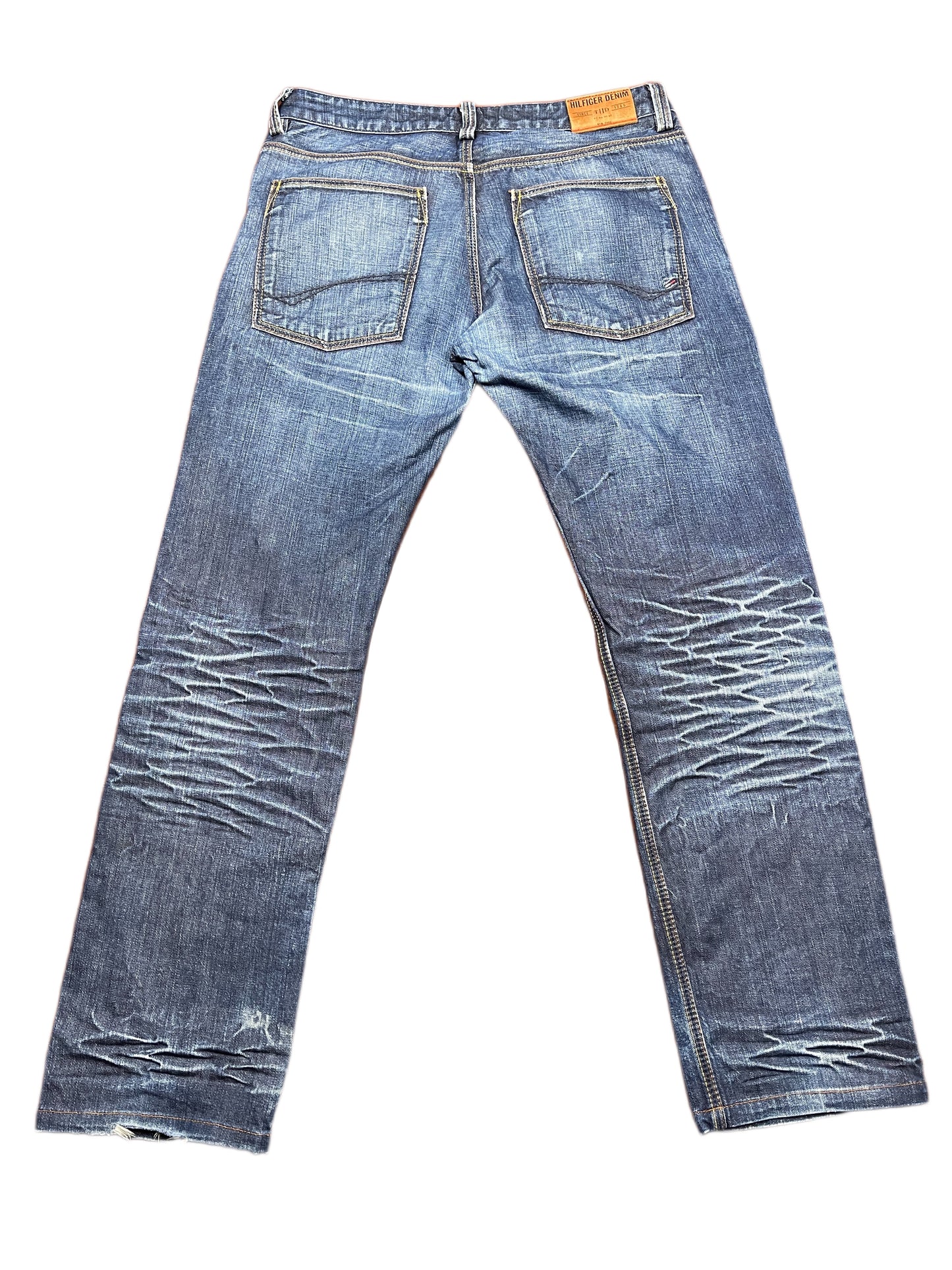 Y2k Tommy Hilfiger Bootcut Denim Pants Blue - L