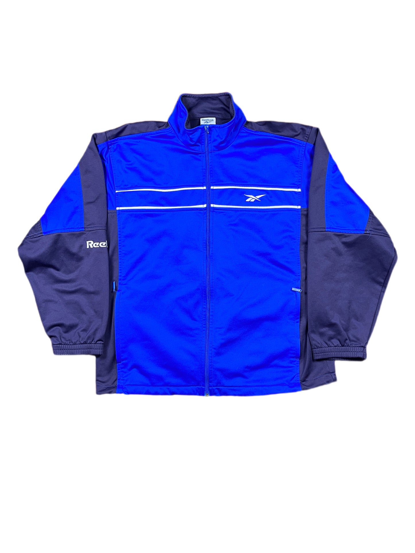 Y2k Reebok Sport Jacket Blue Black - M