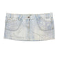 Y2k Stradivarius Denim Mini Low Waist Skirt Blue - L