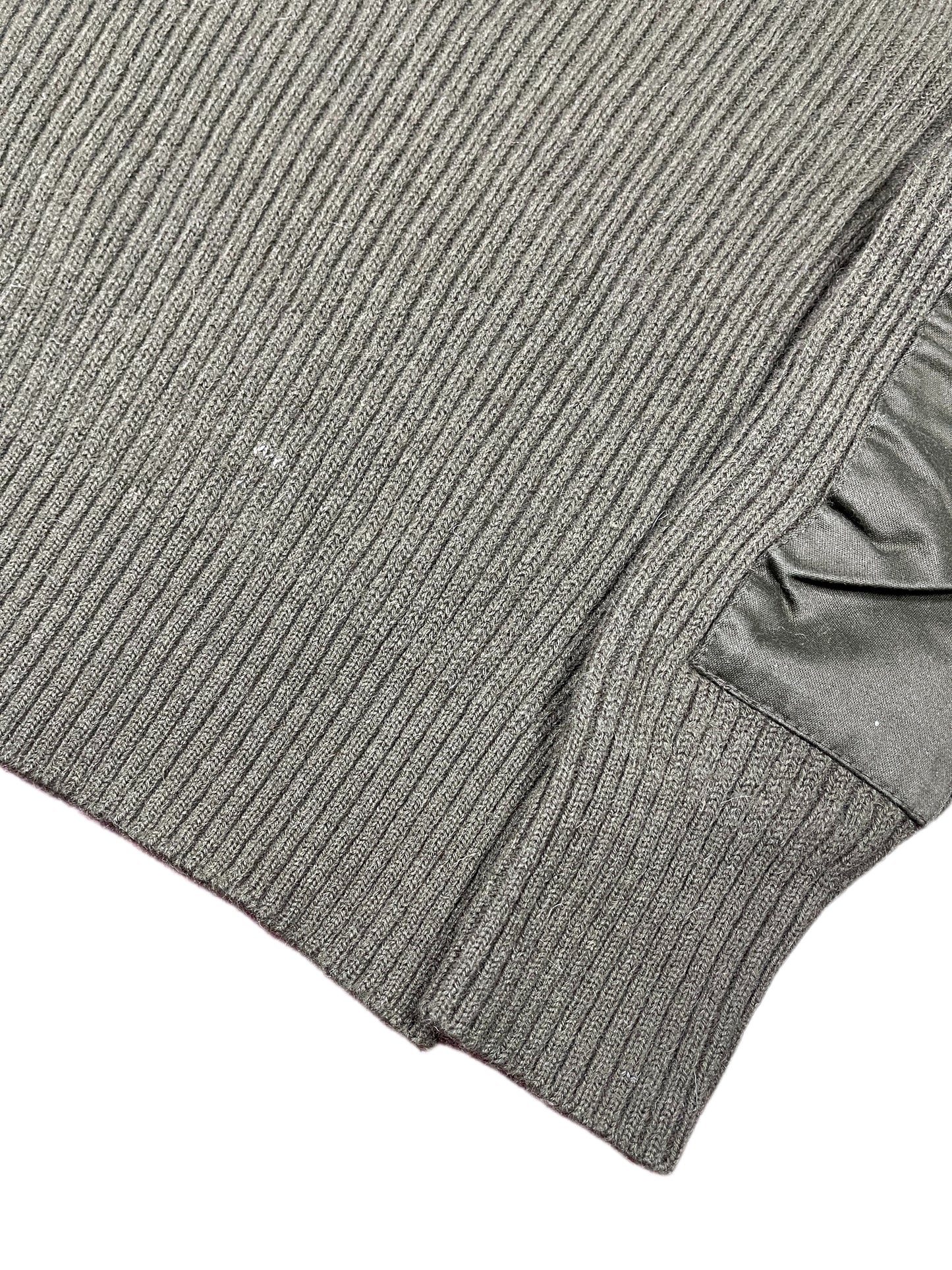 Vintage Army Knitted Army Sweatshirt Khaki - S