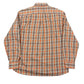 Macson Long Sleeve Shirt Checkered Orange Brown - XL