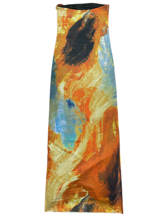 Zara Long Sleeveless Dress Multicolor - S