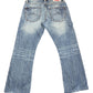 Y2k Mustang Low Waist Bootcut Denim Pants Blue - M