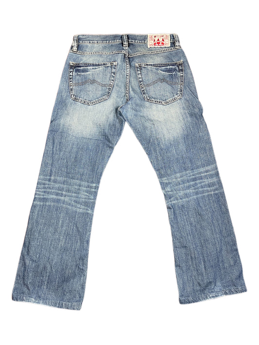 Y2k Mustang Low Waist Bootcut Denim Pants Blue - M
