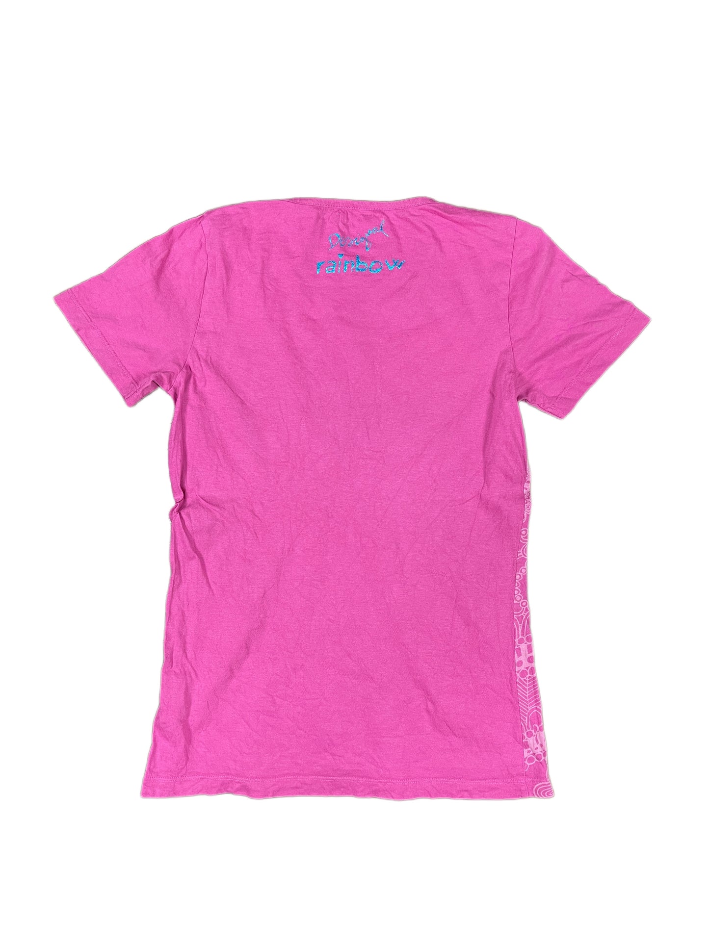 Y2k Desigual Short Sleeve Top Pink - XS