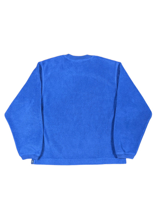Vintage Adidas Fleece Sweatshirt Blue - M