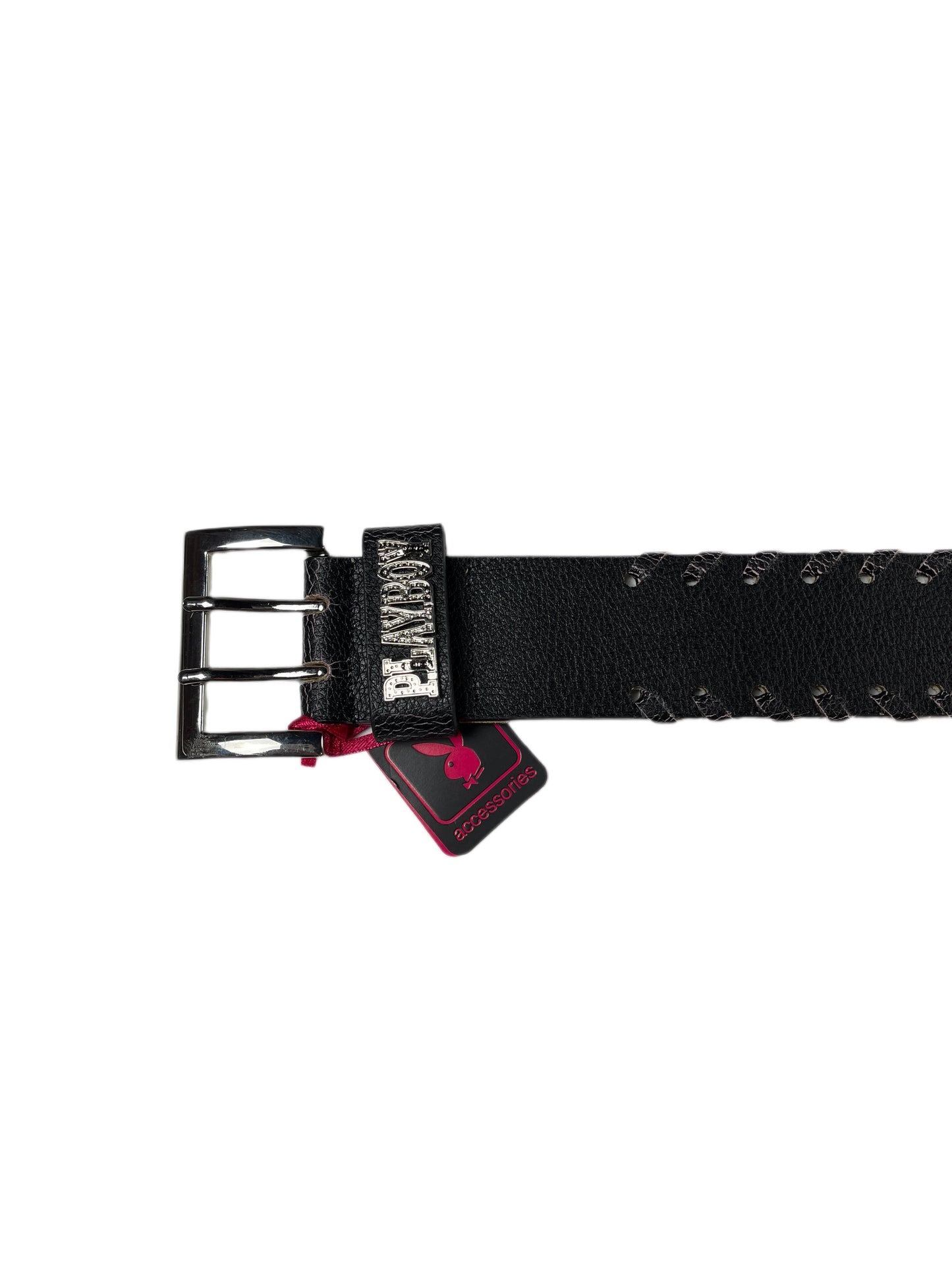 Y2k Playboy Belt Black Rose 2004