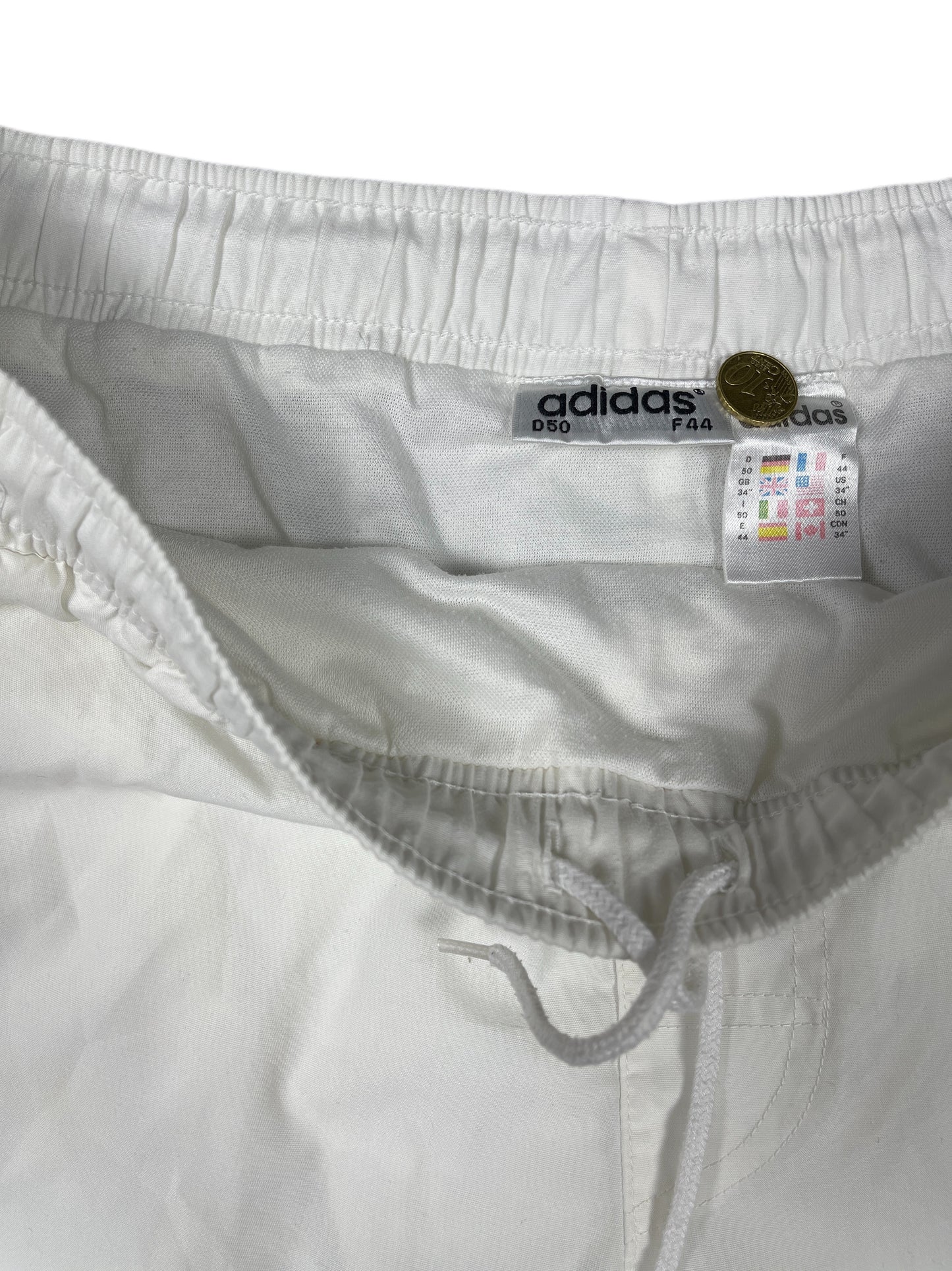 Vintage 90s Adidas Sport Shorts White - M/L