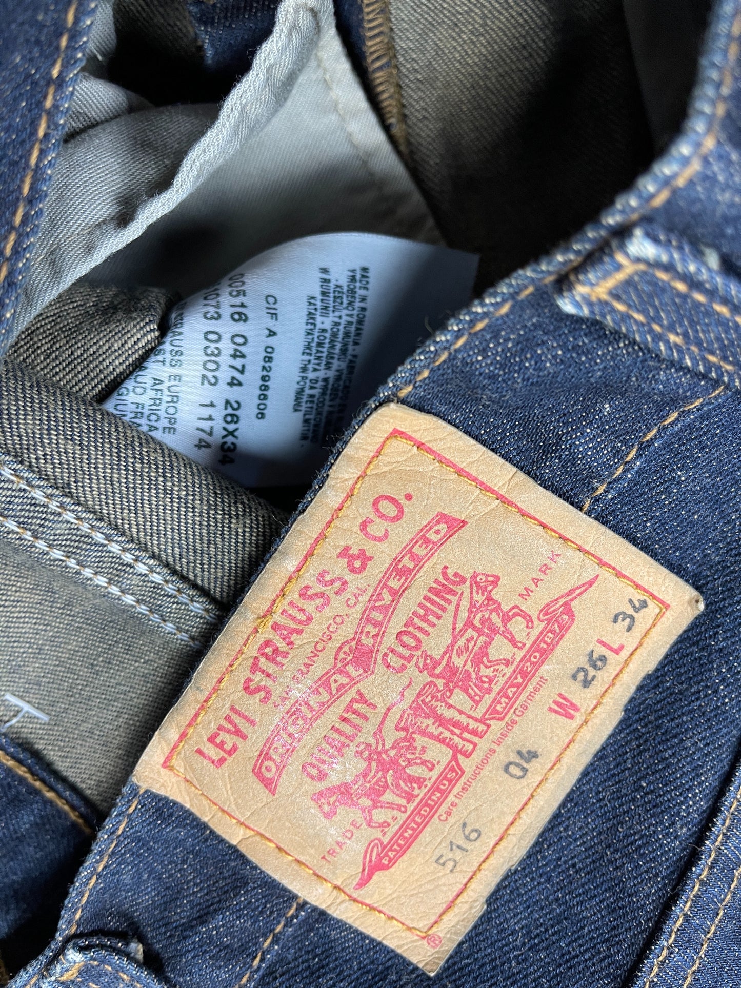 Vintage Levi's Low Waist Flared Denim Pants Blue - S