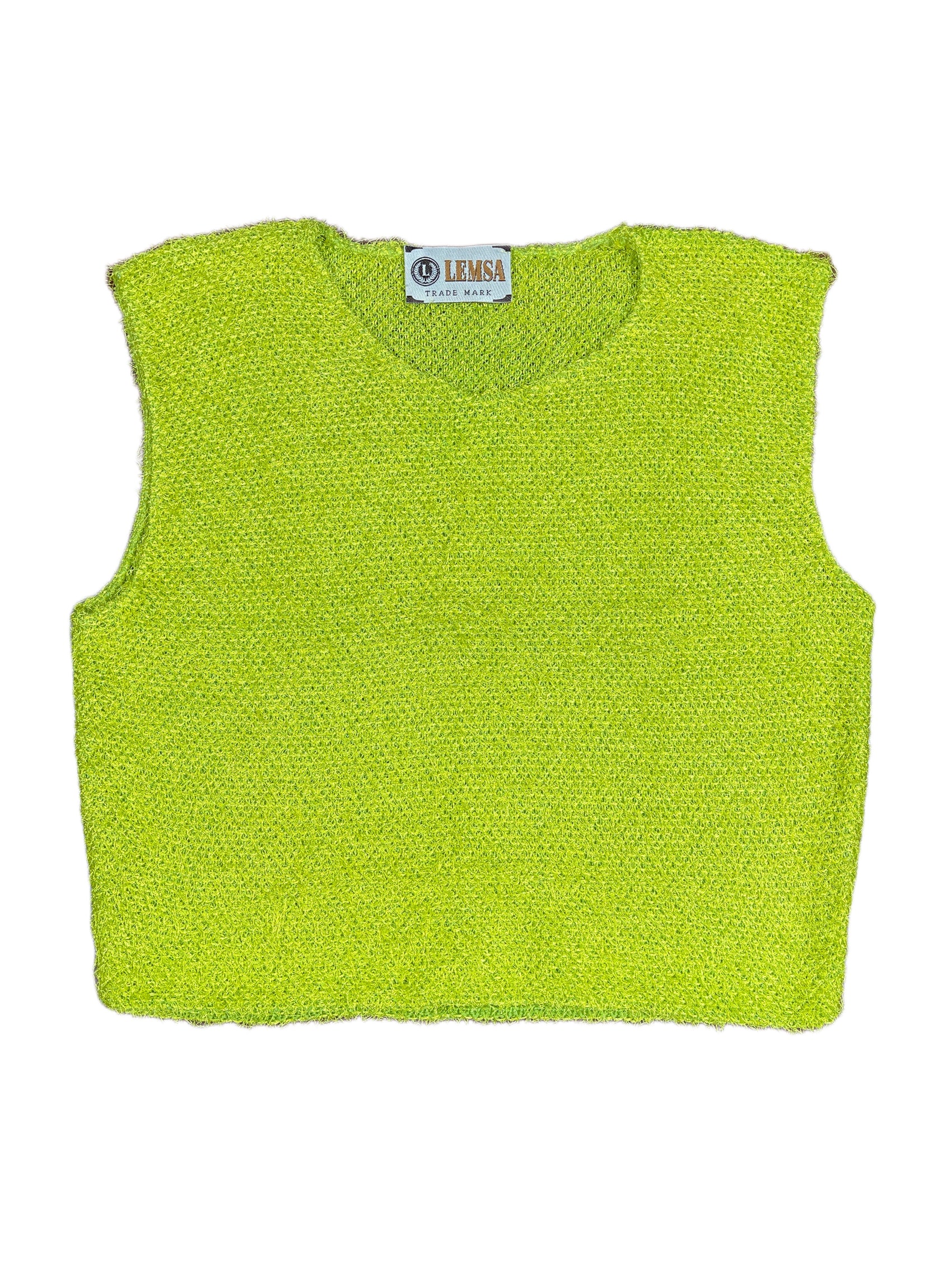 Vintage Lemsa Sleeveless Top Green - M/L