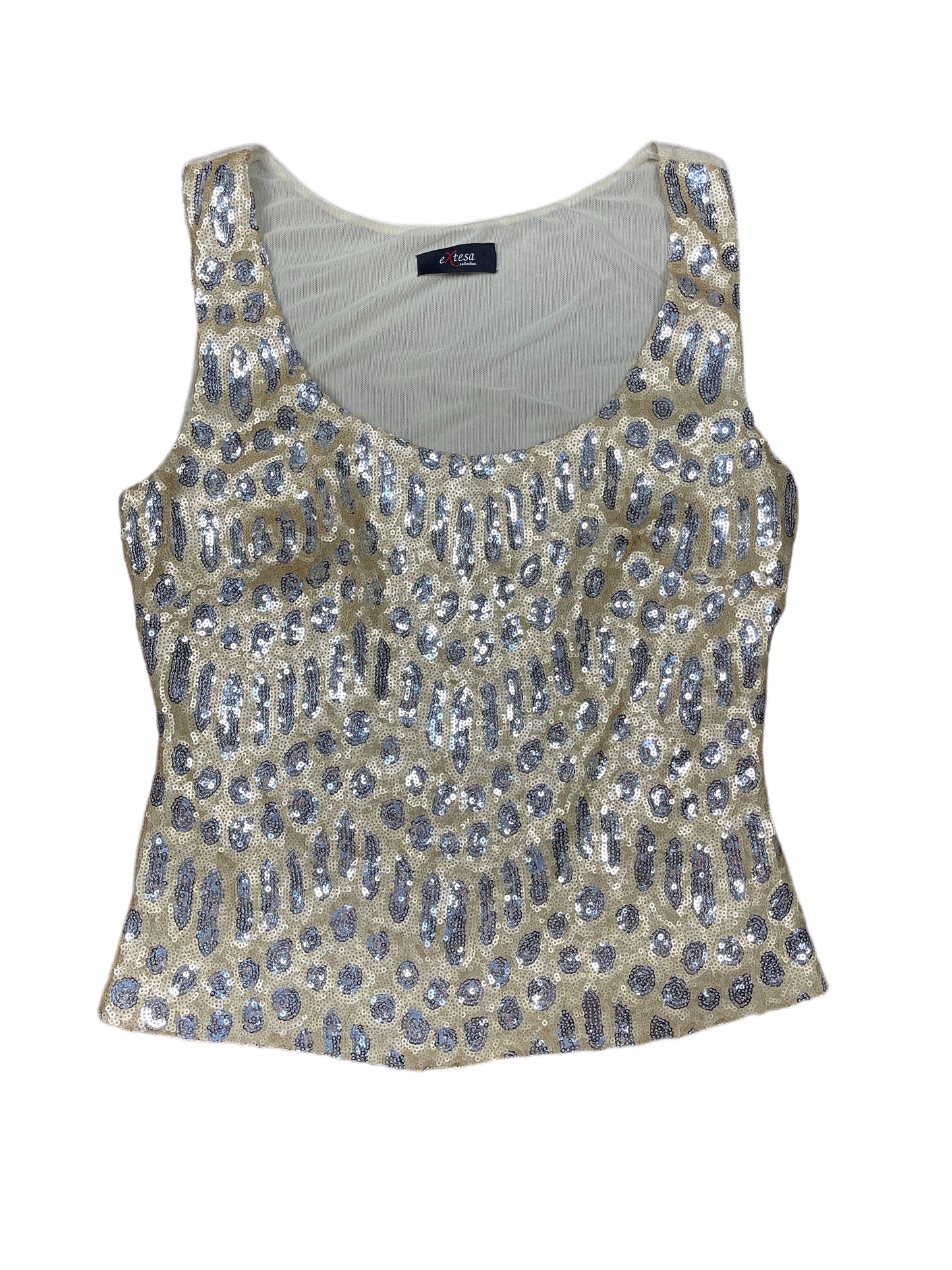 Y2k Extesa Sleeveless Top Beige - M