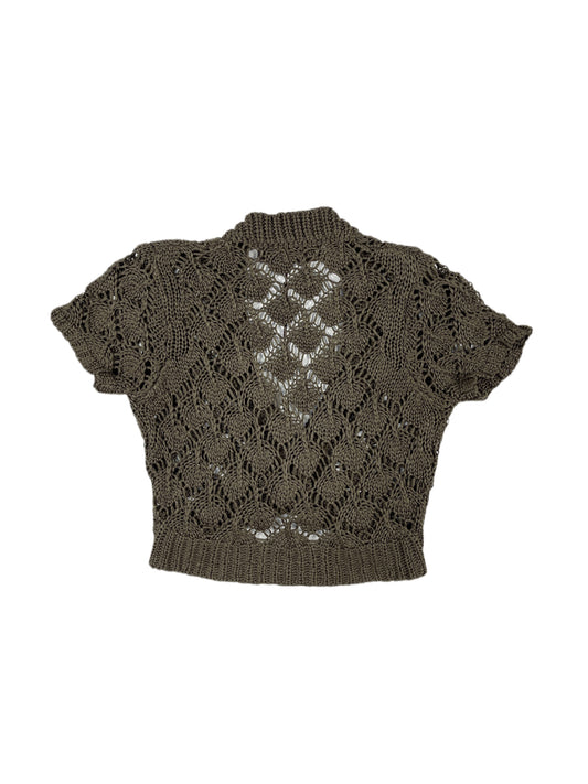 Cache Cache Knitted Short Sleeve Top Brown - S