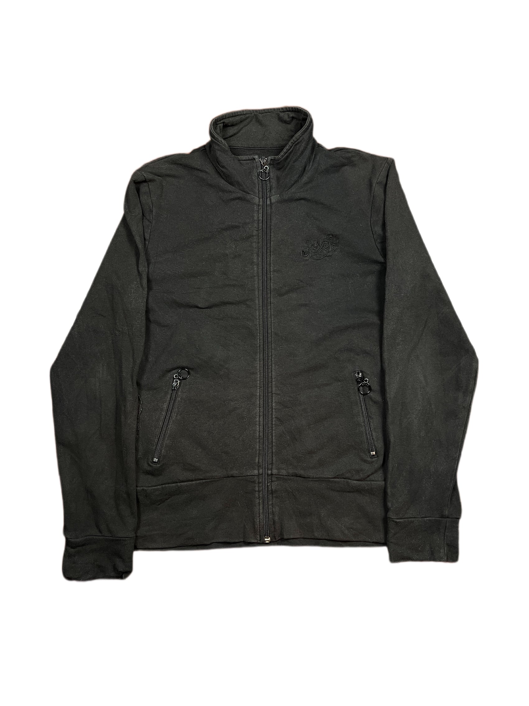 Y2k Roxy Zip Sweatshirt Black - L
