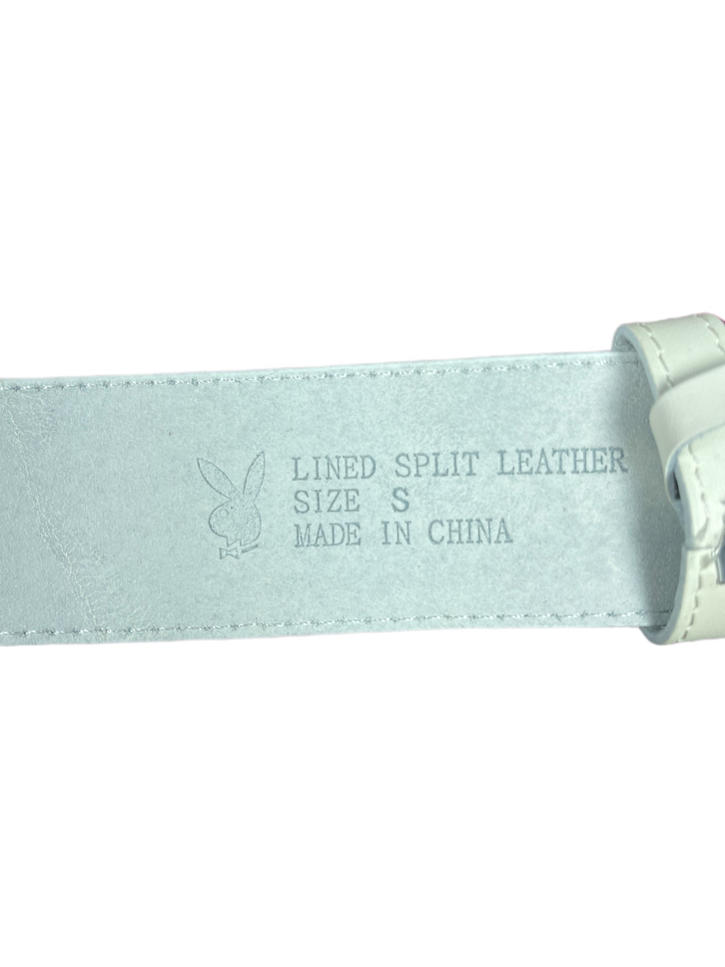 Y2k Playboy Leather Plug Belt White 2004