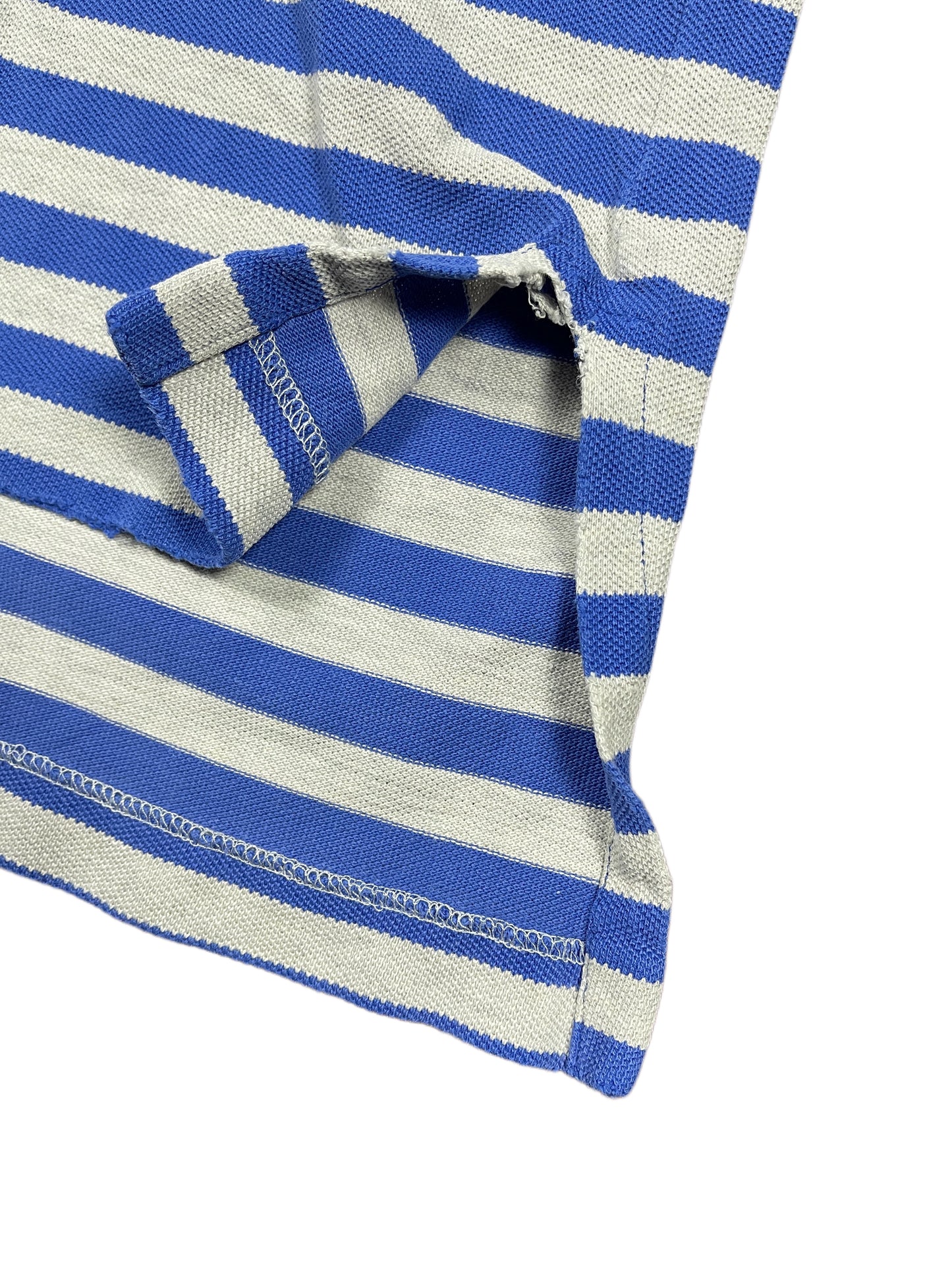 Vintage Polo Sport Ralph Lauren 1990s Polo Shirt Striped Blue Gray - XXL