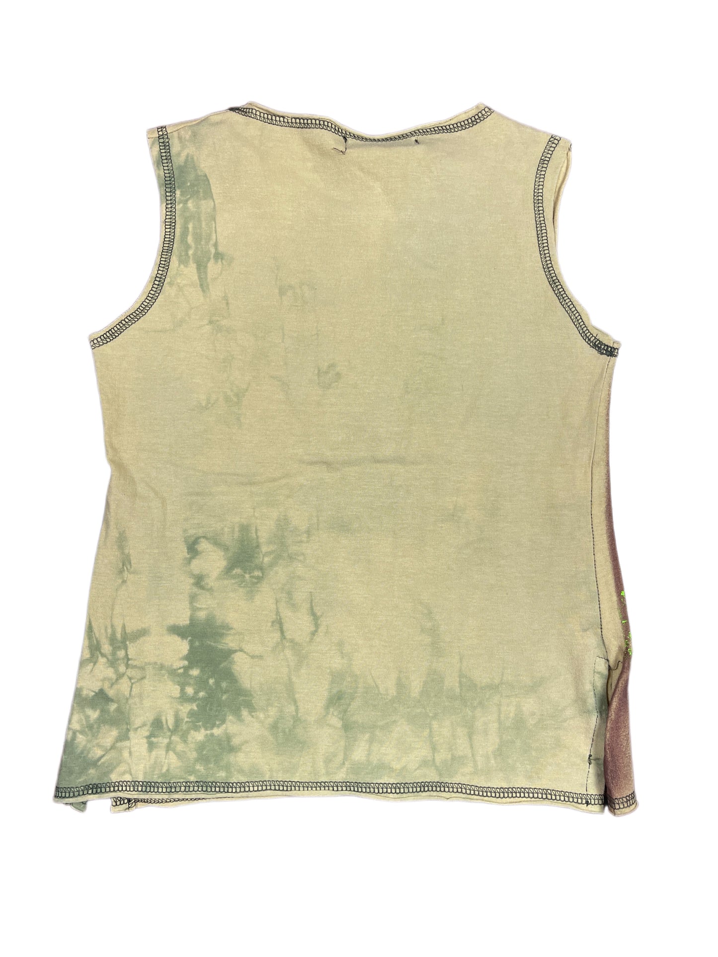 Y2k Sistem Five Sleeveless Top Khaki Green - M