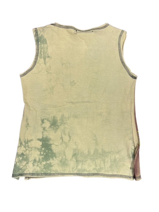 Y2k Sistem Five Sleeveless Top Khaki Green - M