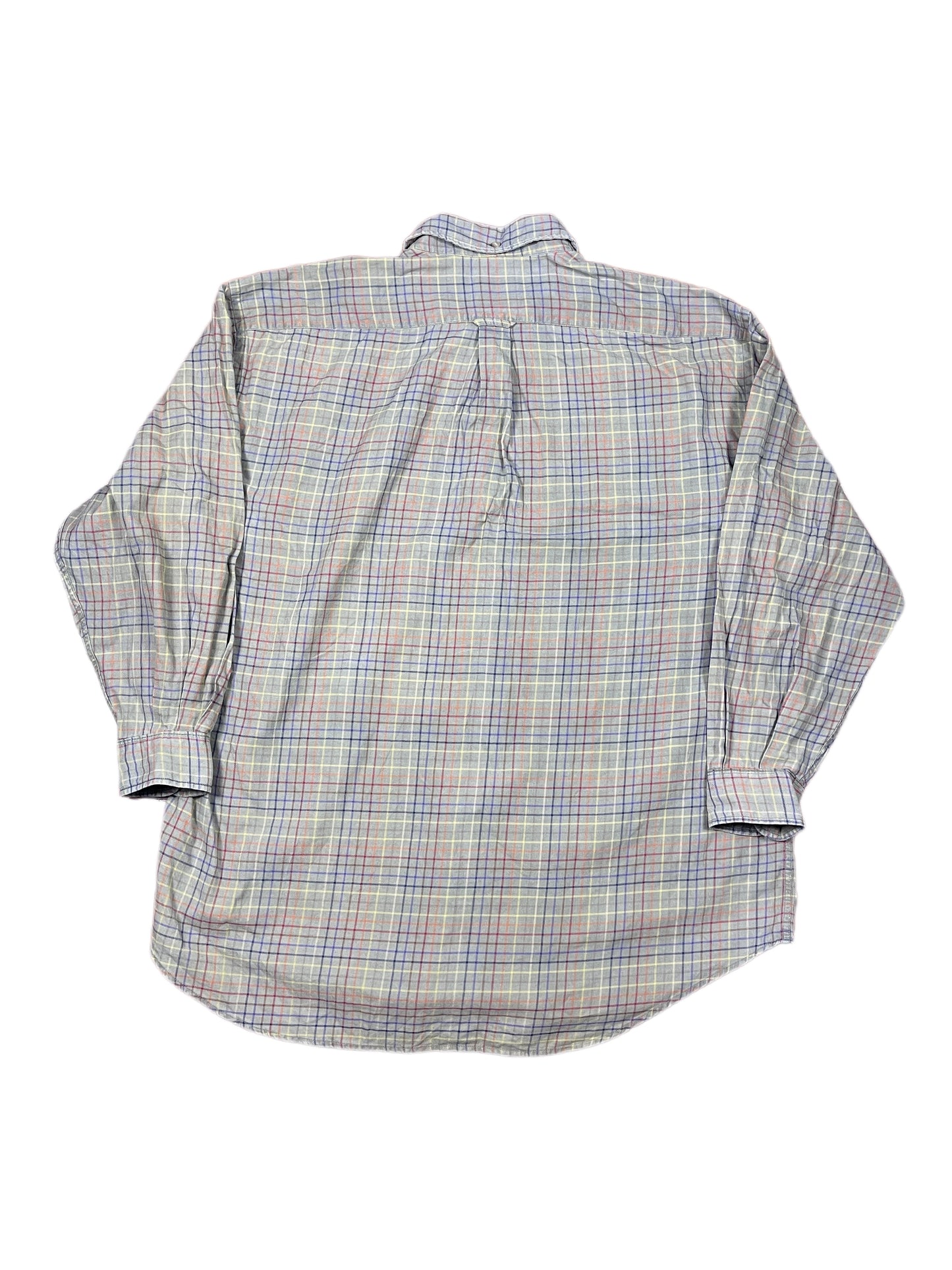 VIntage Faconnable Long Sleeve Shirt Checkered Khaki - XL