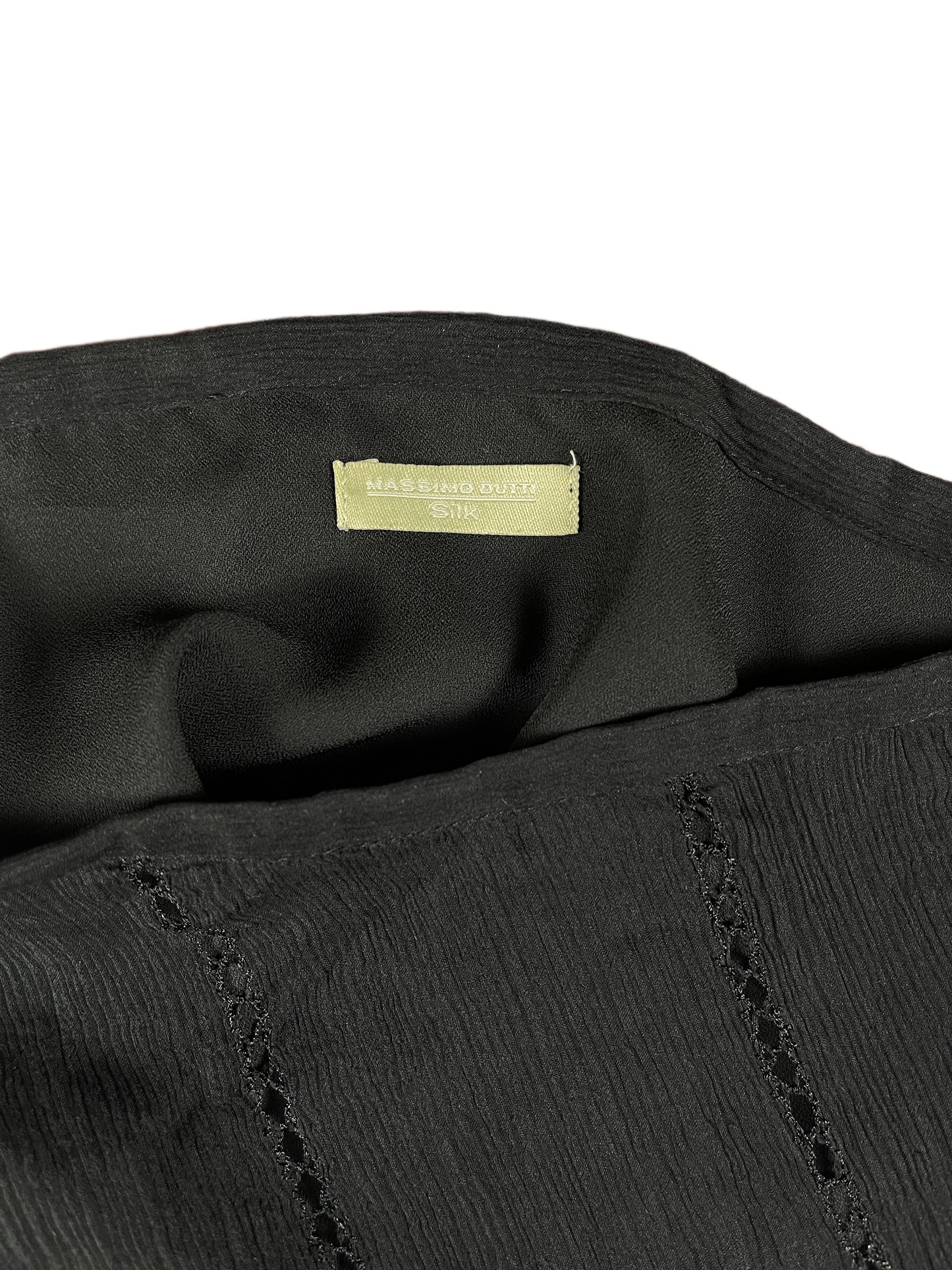 Vintage Massimo Dutt Silk Long Midi Skirt Black - M