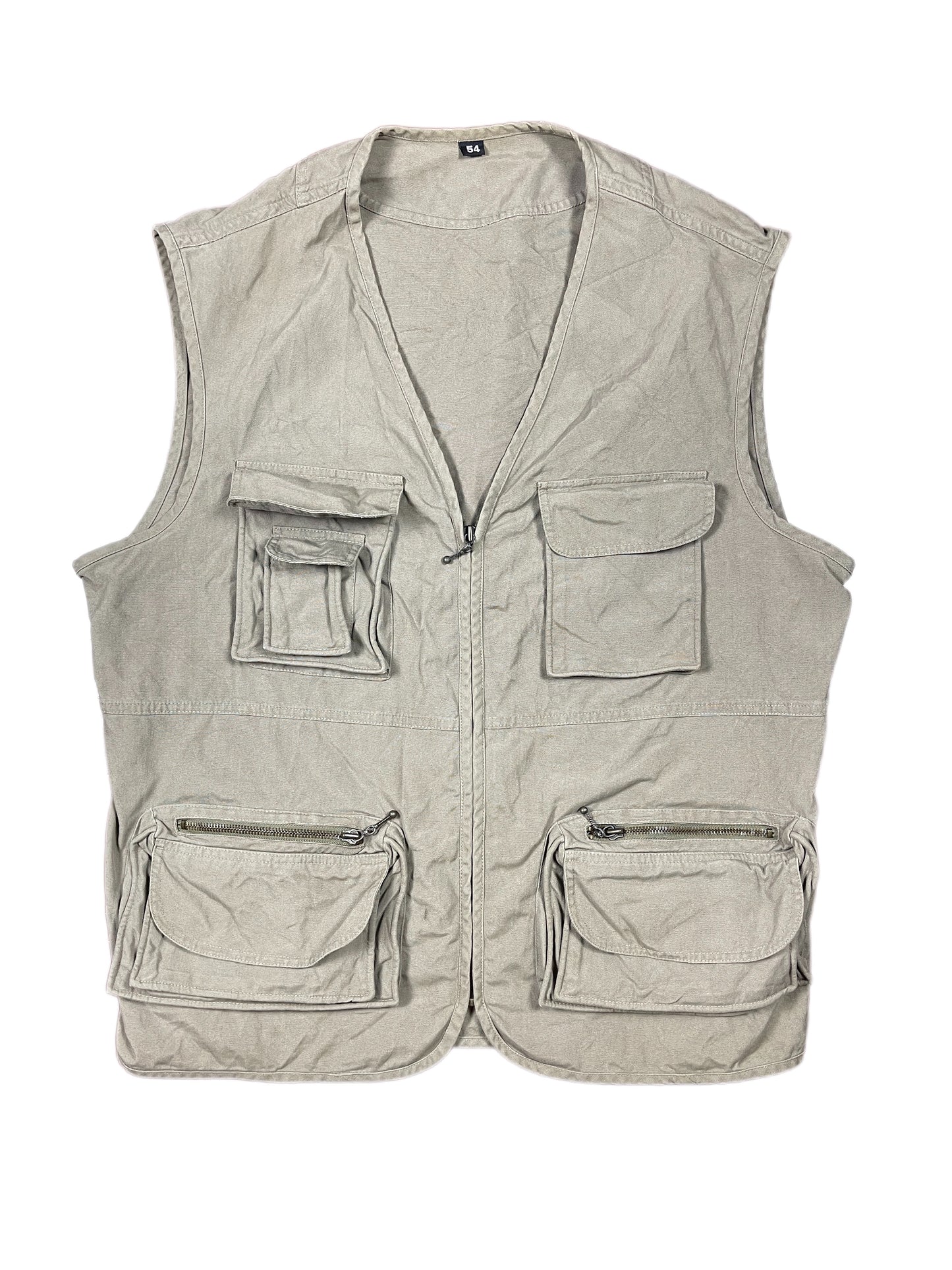 Vintage Cargo Vest Khaki - XL