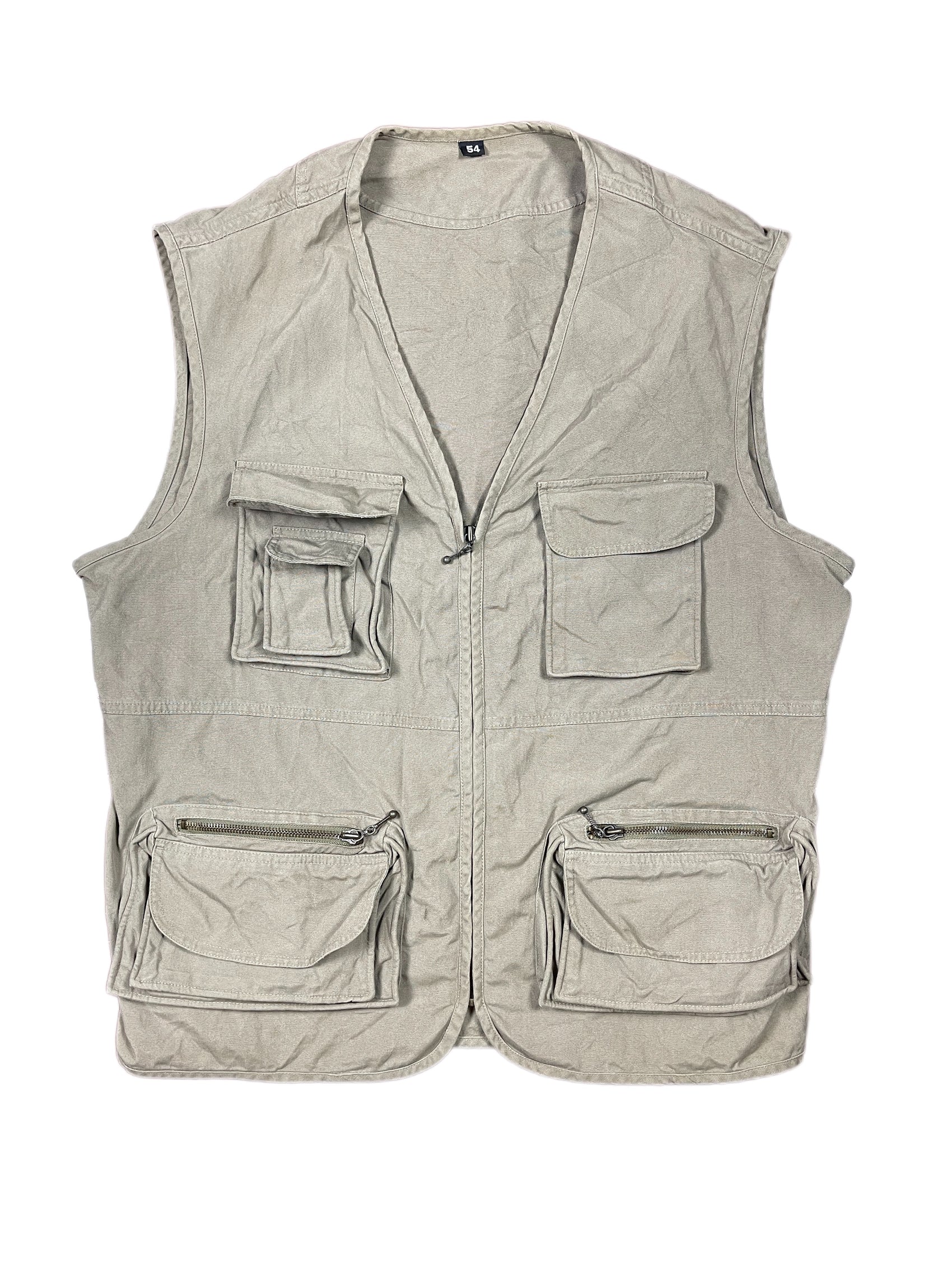 Vintage Cargo Vest Khaki - XL