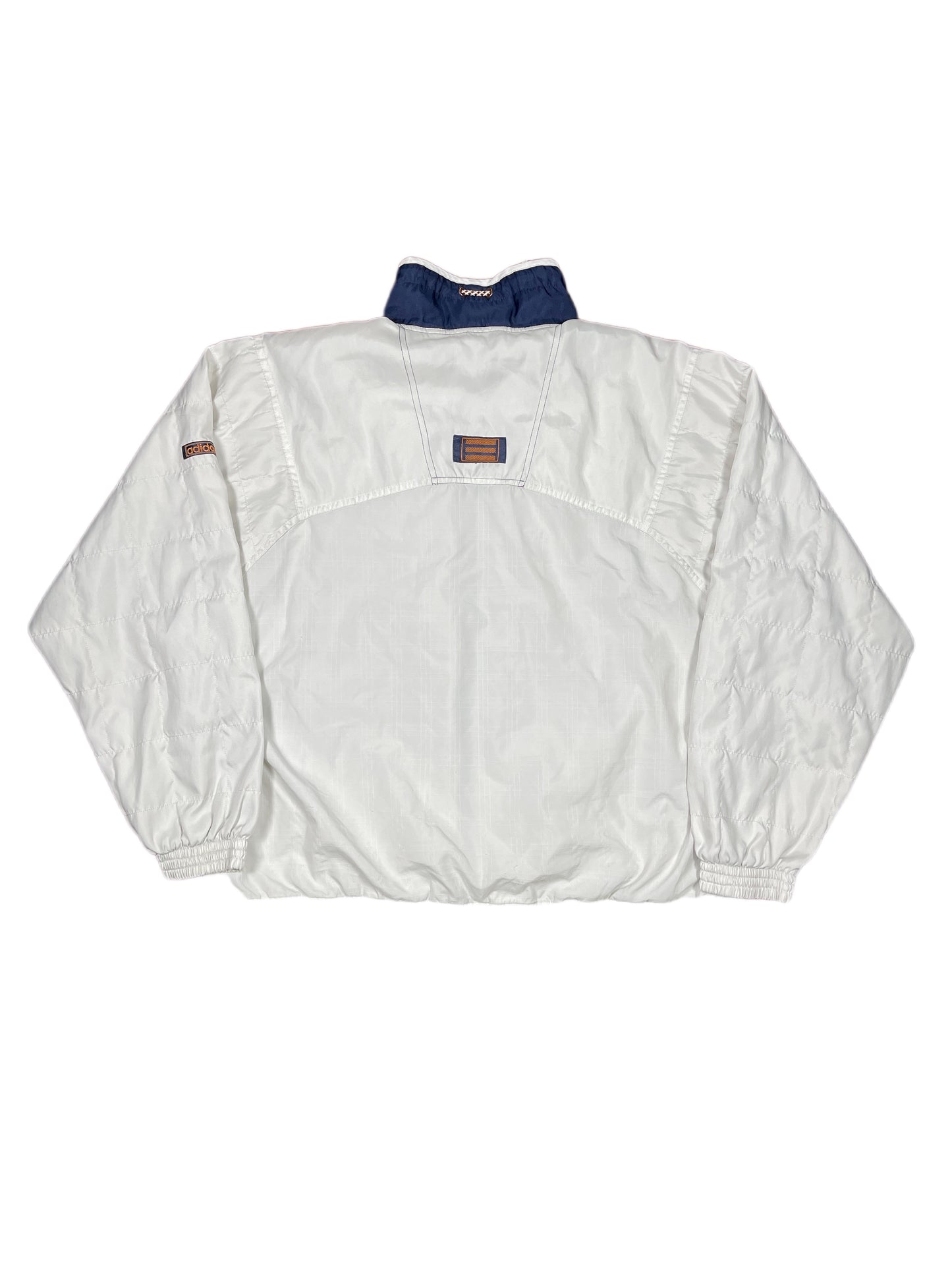 Vintage Adidas 1990s Sport Jacket White Navy - M/L
