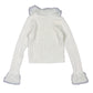 Elli White Zip Knit Sweatshirt White - S
