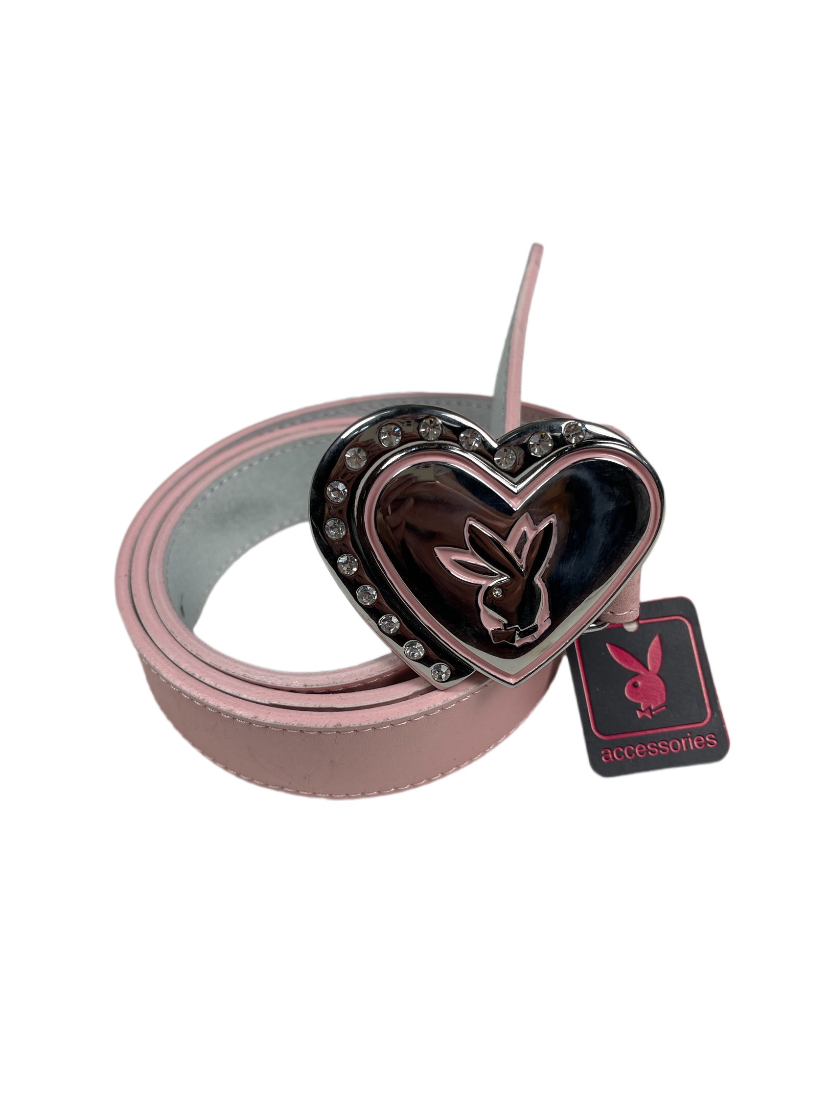 Y2k Playboy Plug In Leather Belt Rose 2004