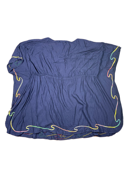 Tridagna Poncho Long Sleeve Top Navy - L