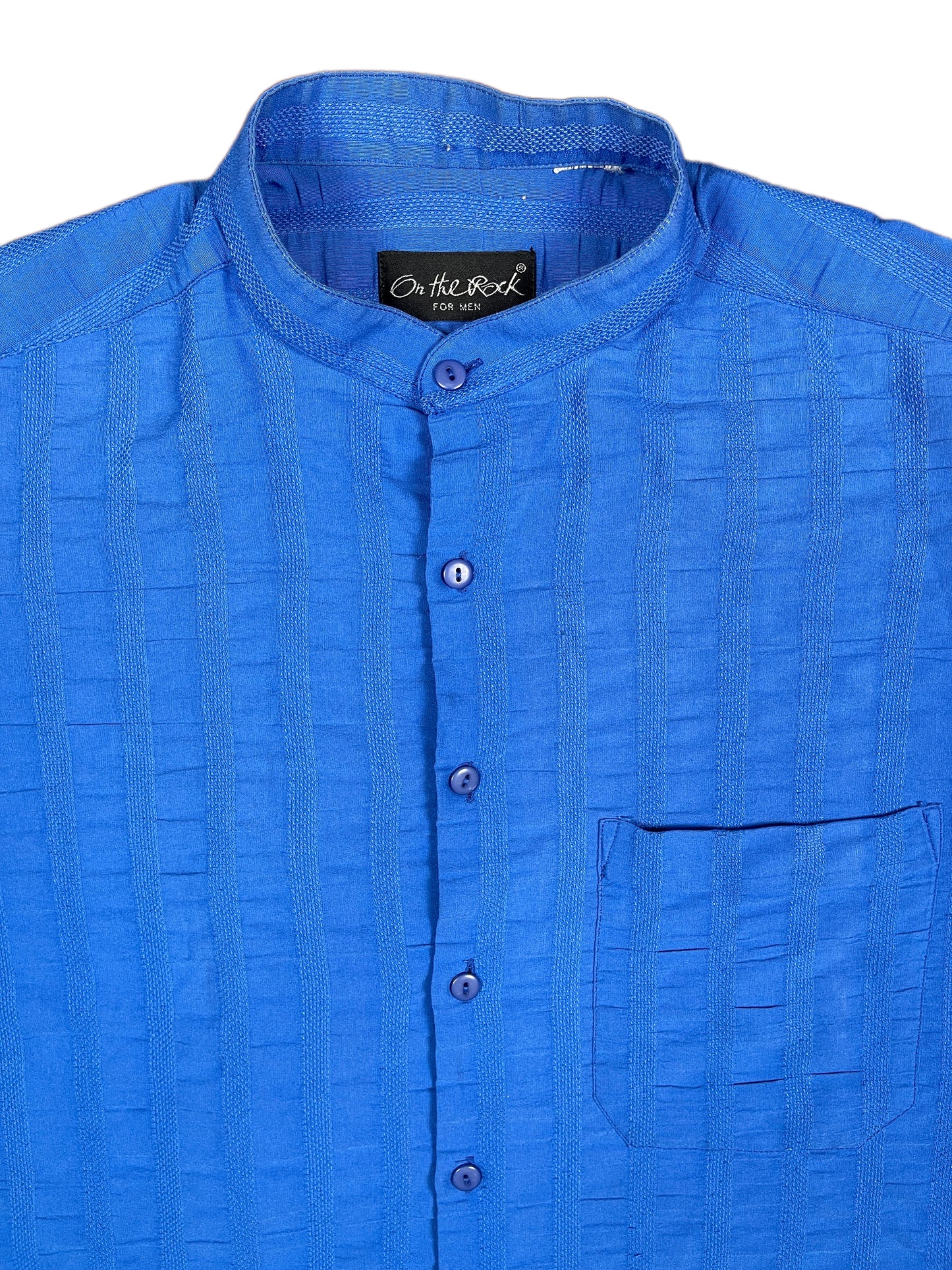 Vintage On the Rock Short Sleeve Shirt Blue - XL
