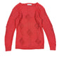 Vintage Mas Que Punto Knitted Sweatshirt Shiny Red - M