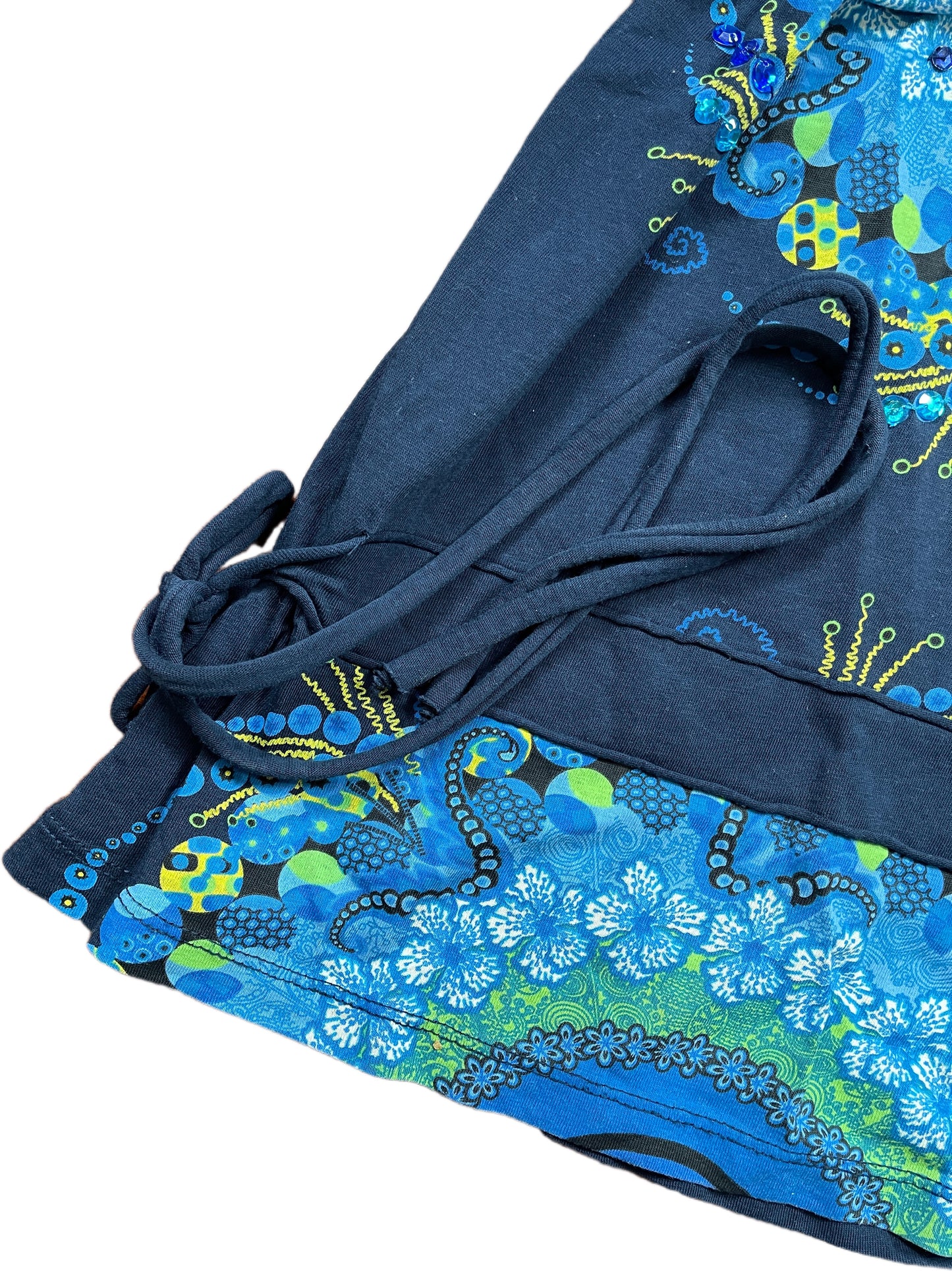 Desigual Long Sleeve Top Blue Cotton L