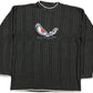 Y2K No Fear Knitted Sweatshirt Black Wool Blend L