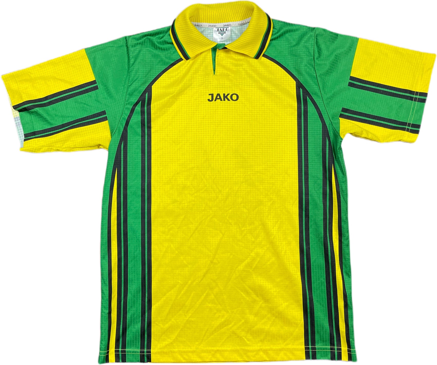 Vintage Jako Football Jersey Yellow Polyester S