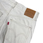 Levi's High Waist Loose Bootcut Denim Pants White - M
