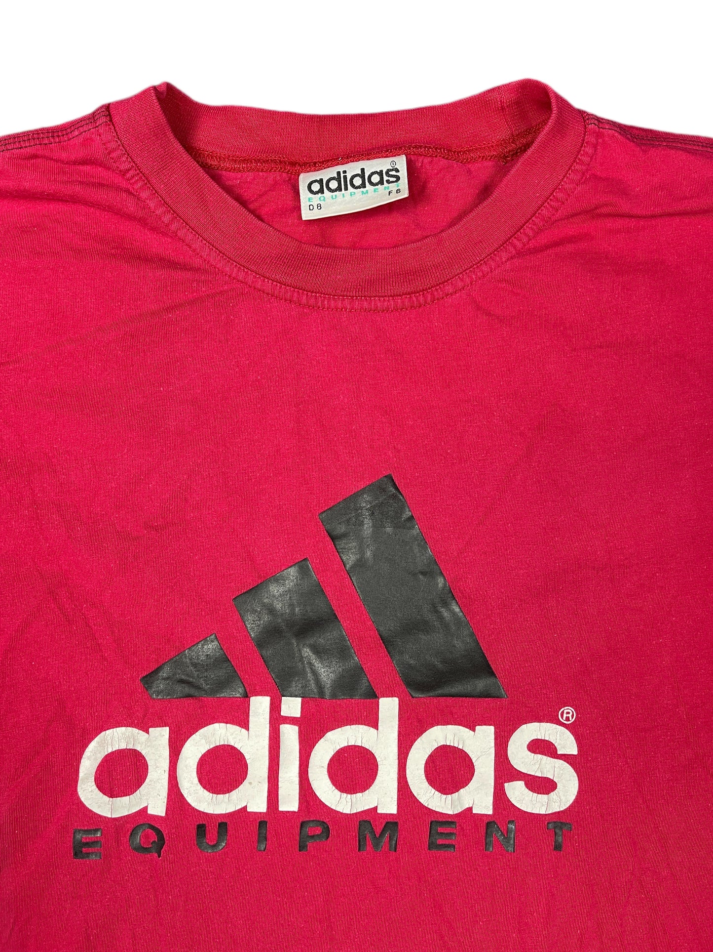 Vintage 90s Adidas Equipment T-Shirt Red - XL