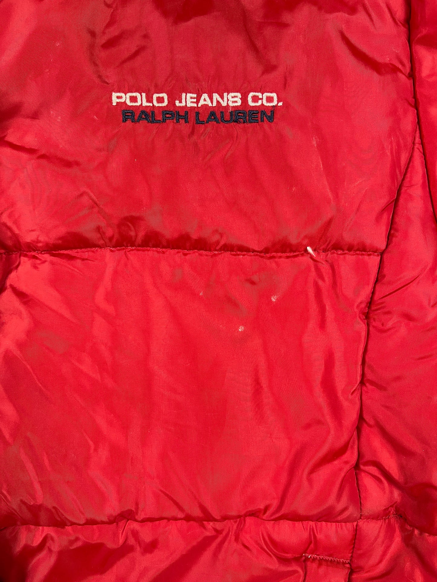 Polo Ralph Lauren Down Puffer Bomber Jacket Red - S