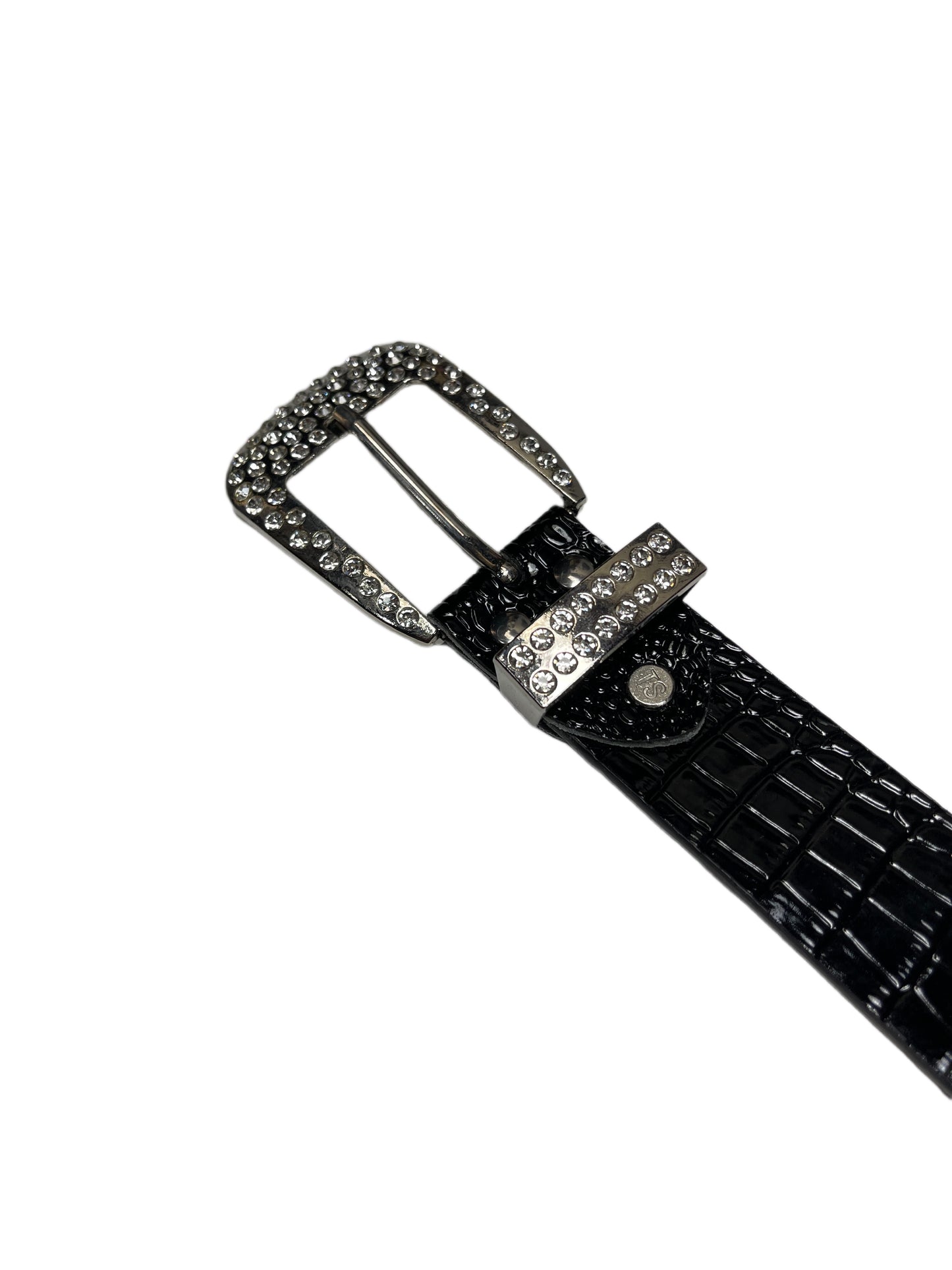 Y2k Shiny Stone Belt Black